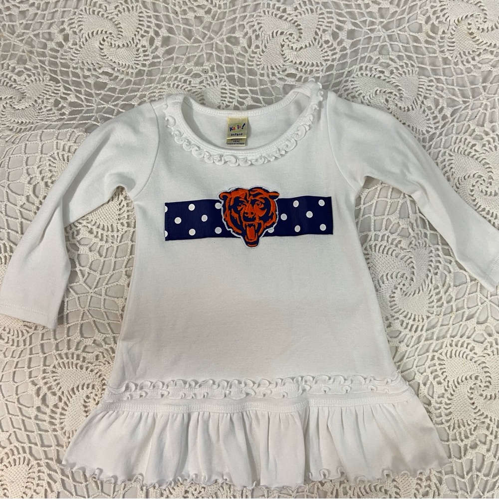 Kavio Chicago Bears White Dress size 12 months